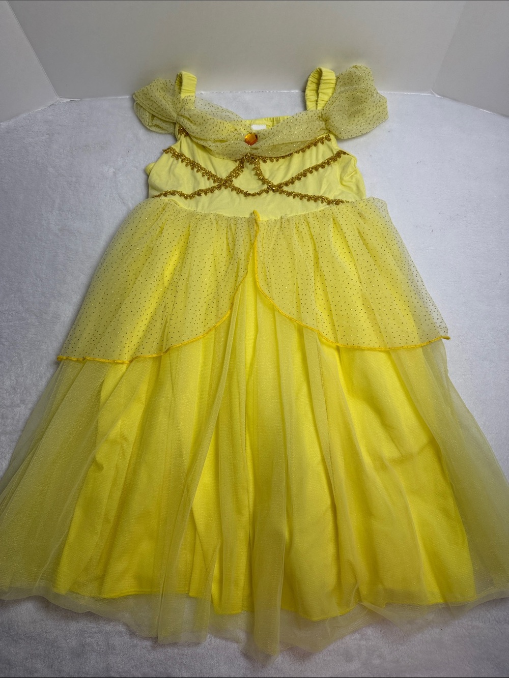 SHEIN Beuty Yellow Princess Tulle Costume Dress for Kids Size 7